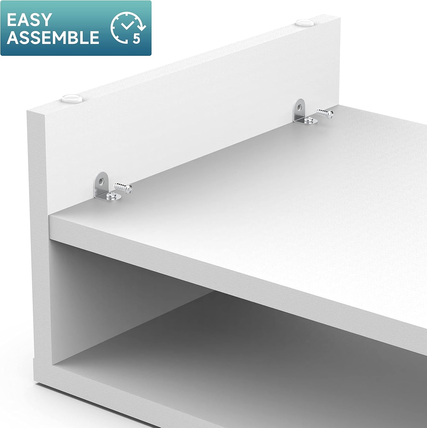 image:imageFITUEYES Monitor Stand 2 Tier Computer Monitor Riser Shelf Wood Desktop Stand for Laptop Computer Screen Desk Organization Office SuppliesWhite