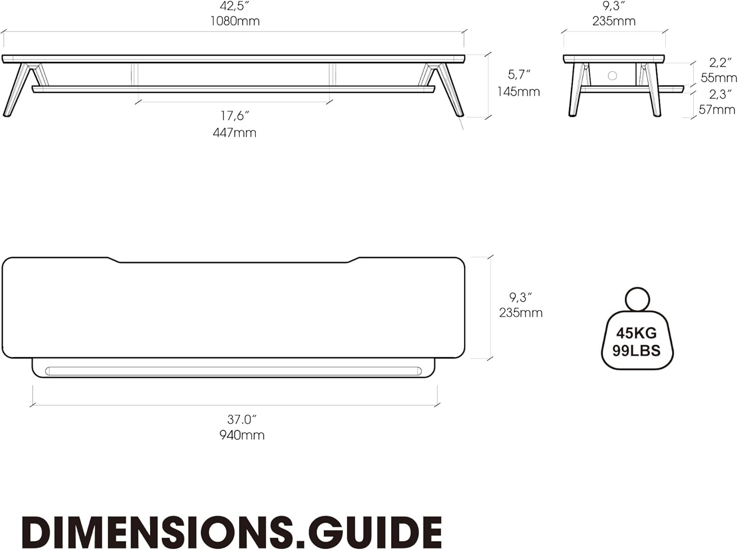 image:imageFenge Dual Monitor Stand Monitor Stands Riser for 2 monitors 425 Inch Wood Desk Shelf with Storage Organizer and Cable Management for Office Desk AccessoriesOak