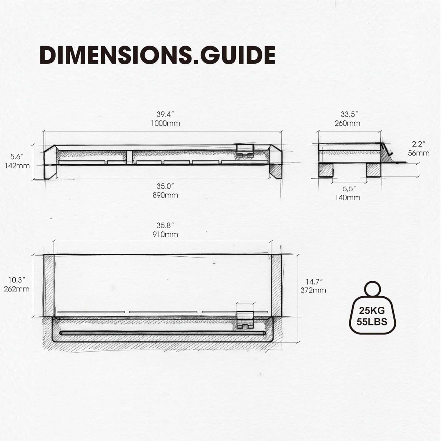 image:imageFenge Monitor Stand for Desk 39 Inch Dual Monitor Riser for 2 Monitors Solid Wood Desk Shelf with Cable Management 2 Tier Computer Stand with Phone Stand for PC Laptop Printer TVWhite