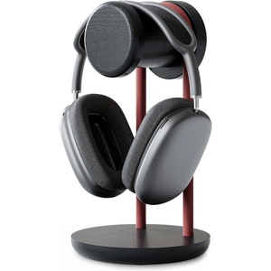image:imageFenge 113 Tall Headphone Stand for Desk Nature Wood amp Metal Headphone Holder with Storage Base Desktop Headset Stand for Gaming Universal Headphones OakBlack
