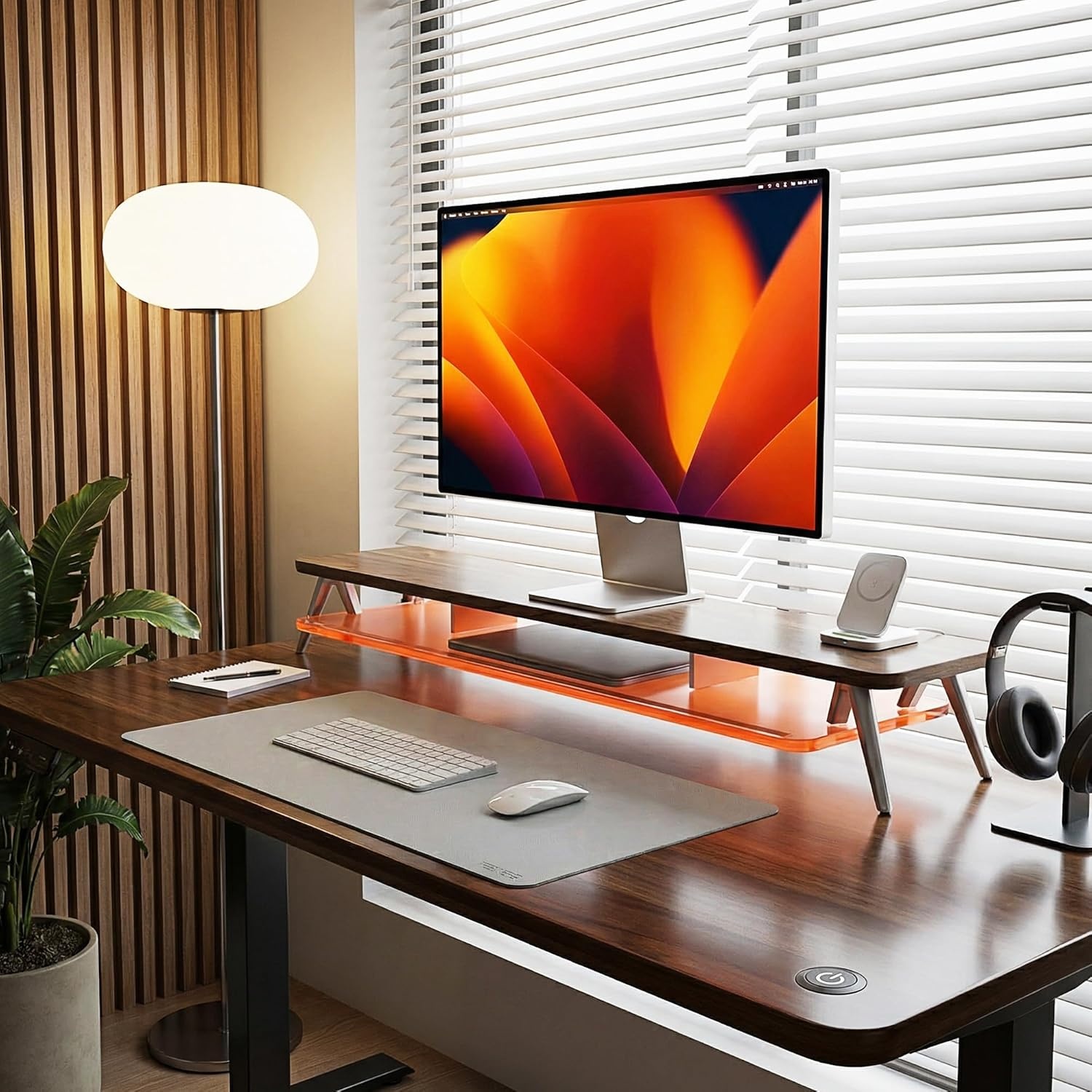 image:imageFenge Desk Pad Mat Water Resistant Mouse Pad DoubleSided Mouse Mat with AntiSlip Cork Base Faux Leather Desk Blotter for Home Office Laptop Mouse 315 x 157 Inches BlackLight Grey